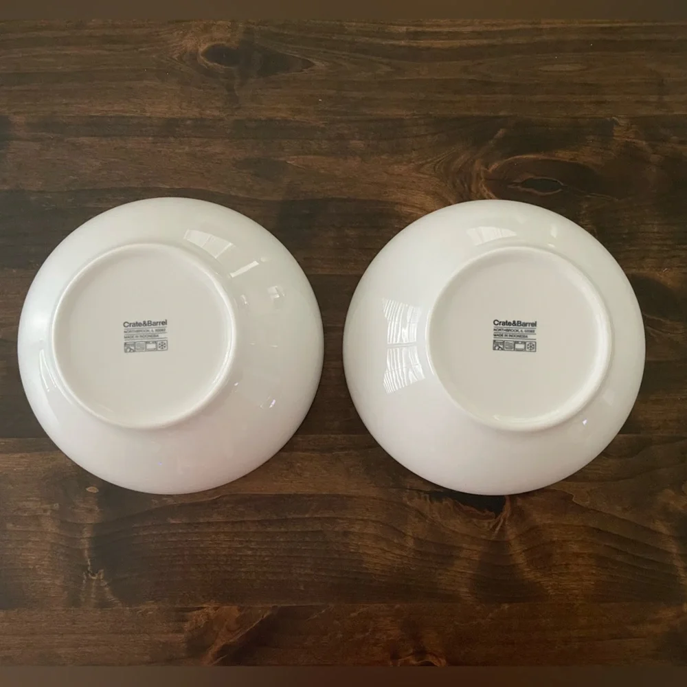 Crate&Barrel Porcelain Serving Bowls - Set of Two
